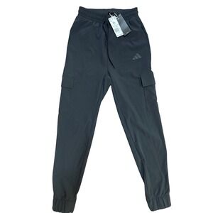 Adidas Women Black Woven Cargo Training Pants JN2803 XS Joggers High Rise New